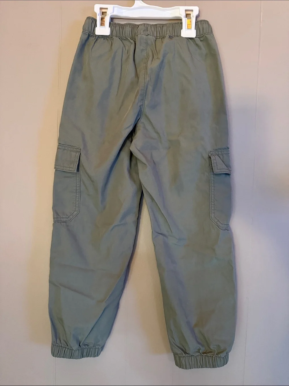 Girls Olive Green Cargo Jogger Pants